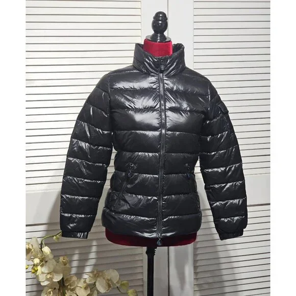 Moncler Women's Black Nylon Down Short Jacket Authentic Tag Size 1 Small 2978 - Picture 2 of 16